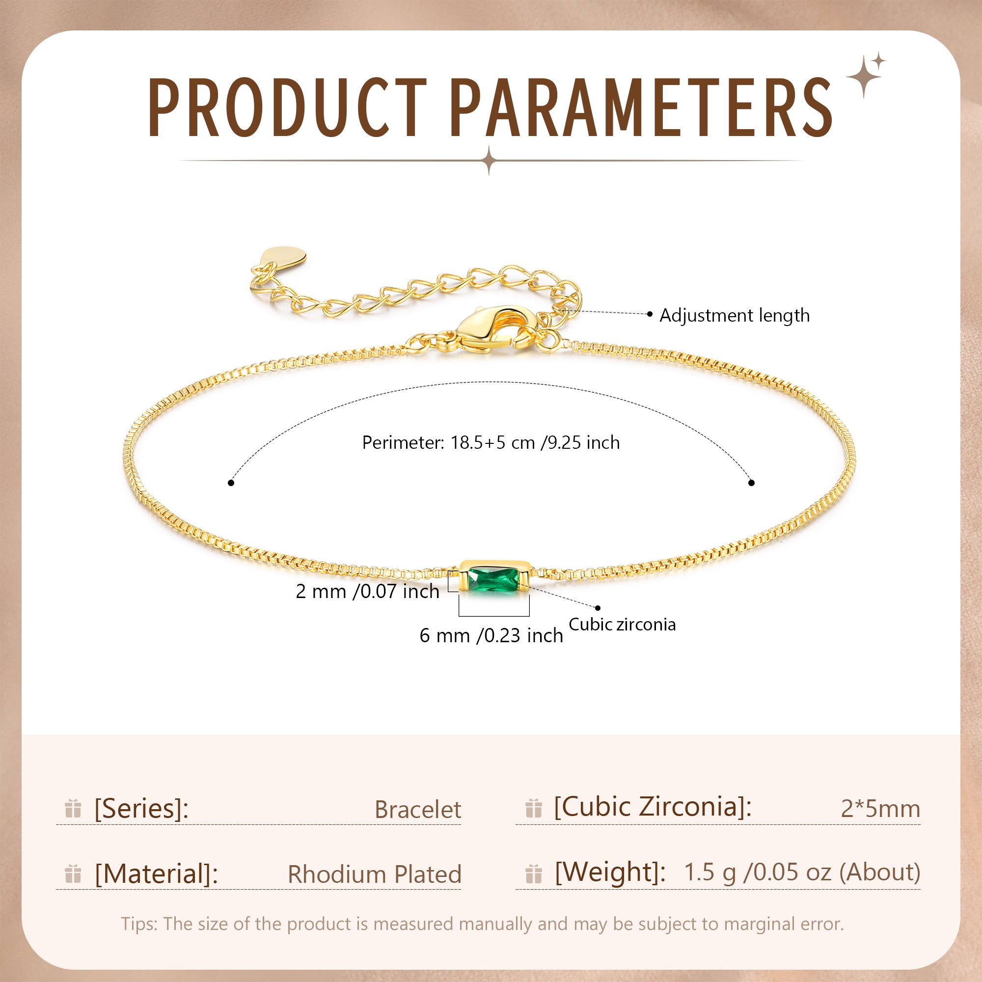 Custom Birthstone Bracelet