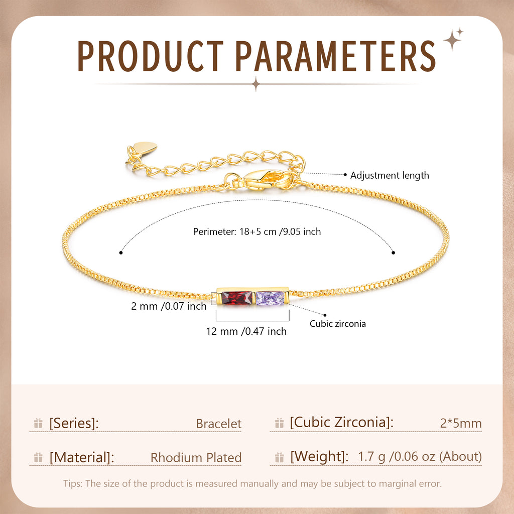 Custom Birthstone Bracelet