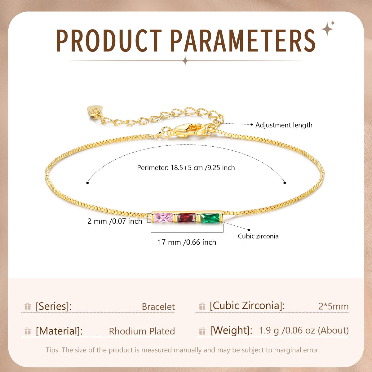 Custom Birthstone Bracelet