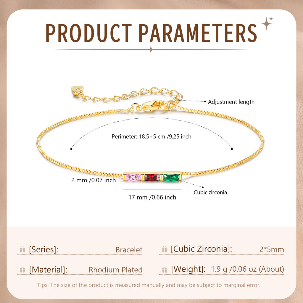 Custom Birthstone Bracelet