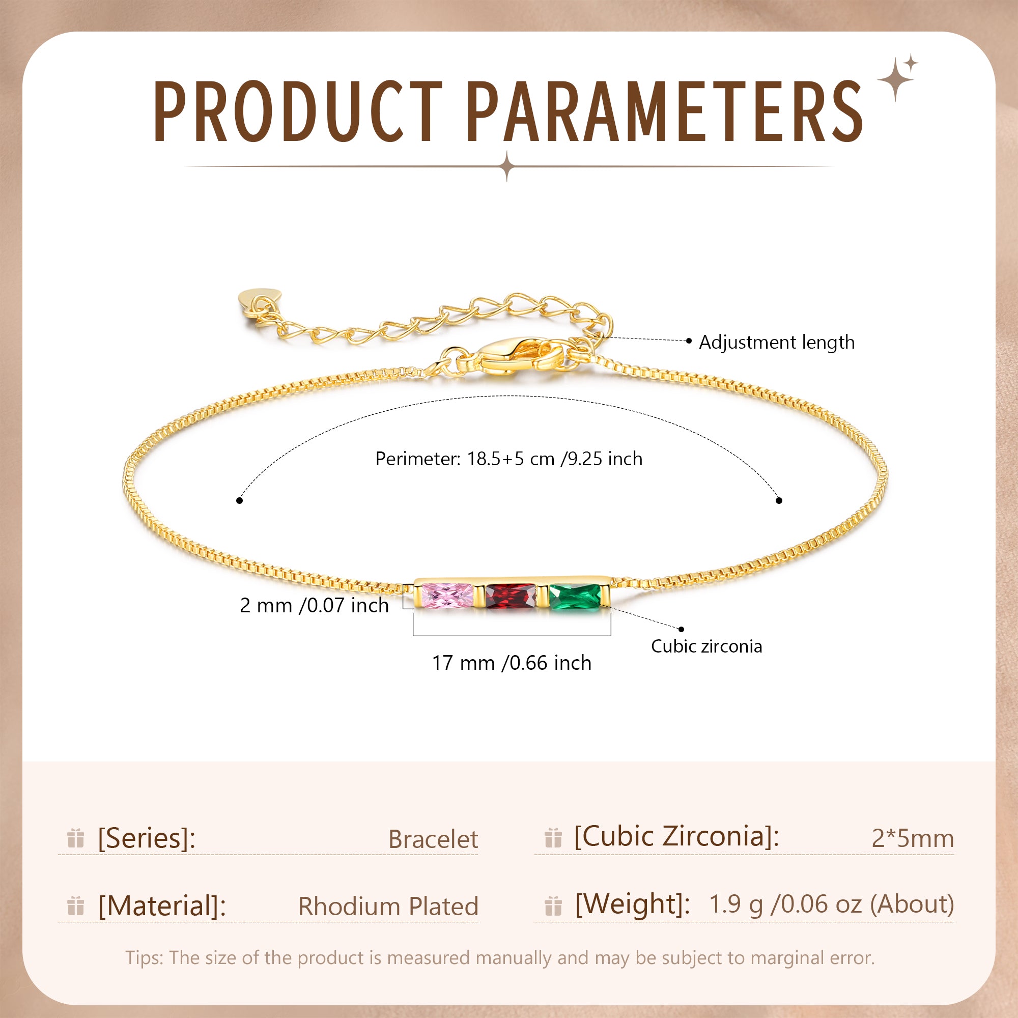 Custom Birthstone Bracelet