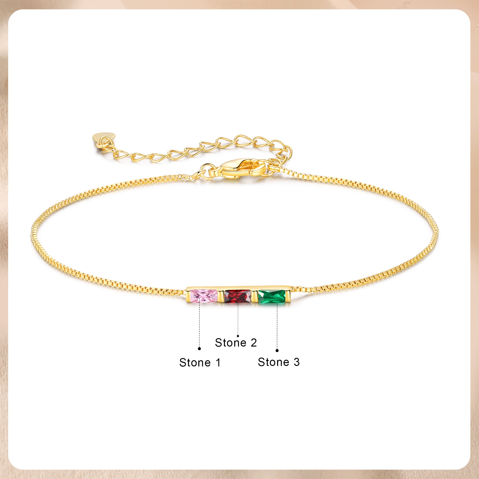 Custom Birthstone Bracelet