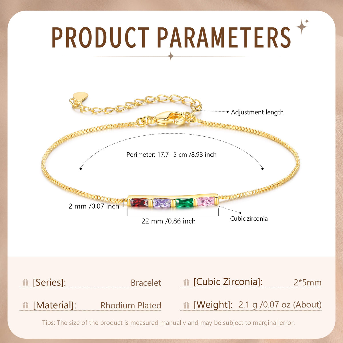 Custom Birthstone Bracelet