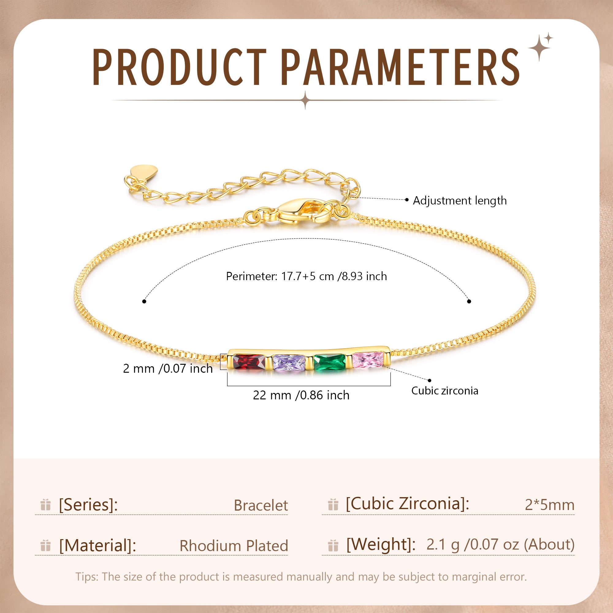 Custom Birthstone Bracelet