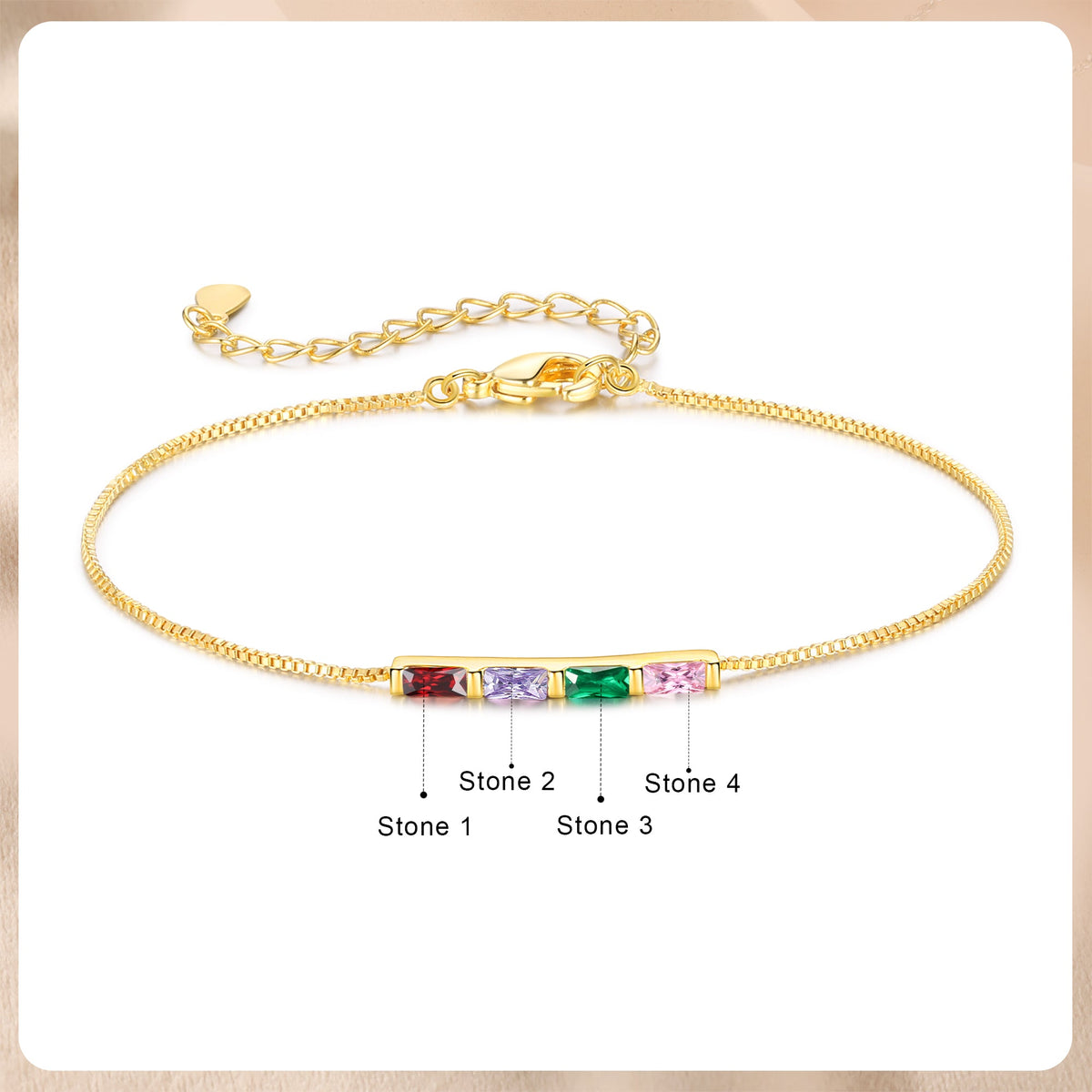 Custom Birthstone Bracelet