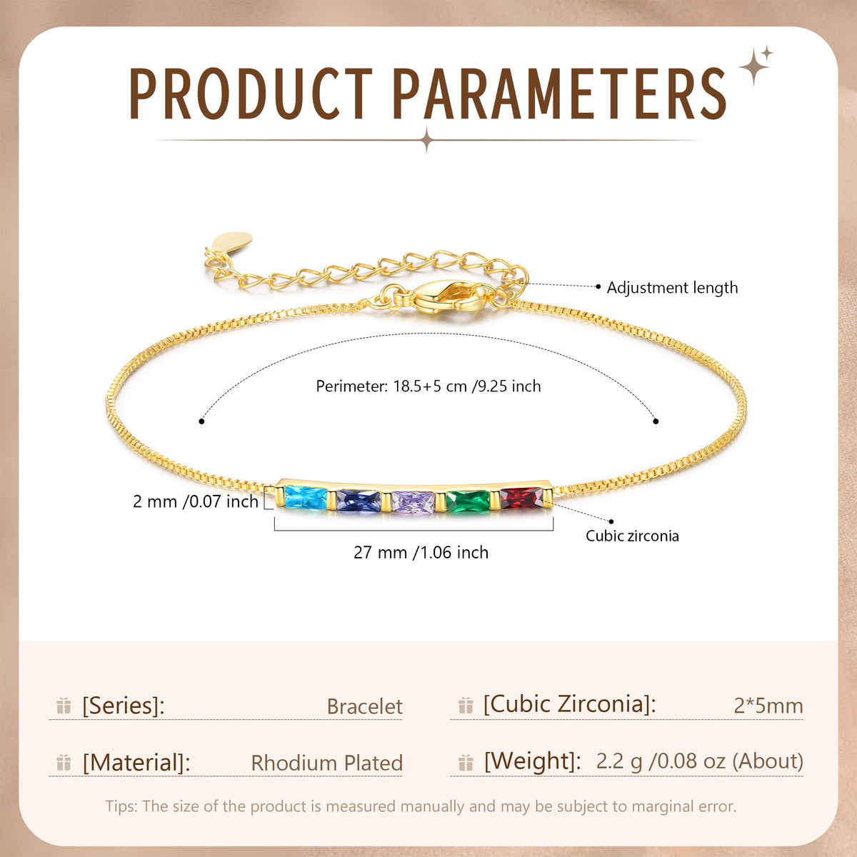 Custom Birthstone Bracelet