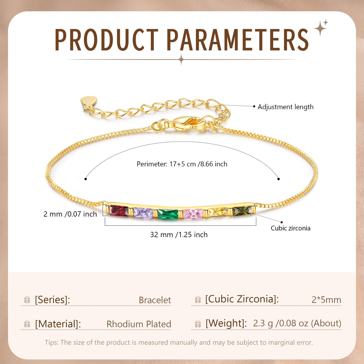 Custom Birthstone Bracelet