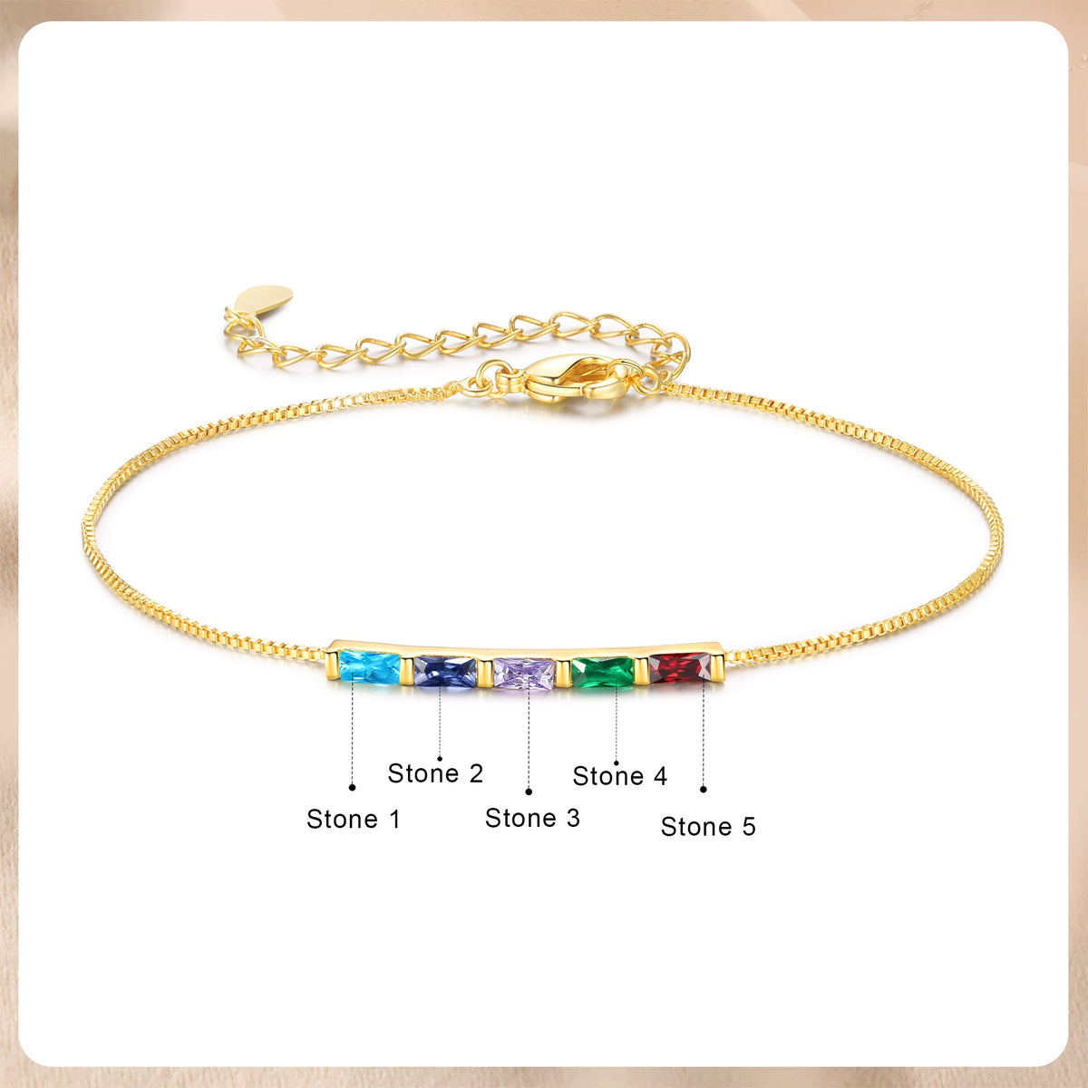 Custom Birthstone Bracelet