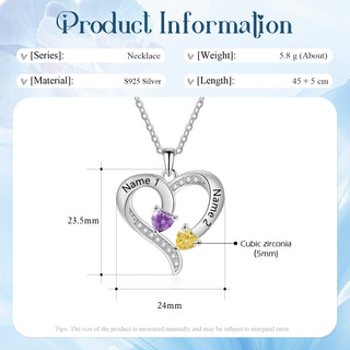 925 Sterling silver Custom Birthstone necklace