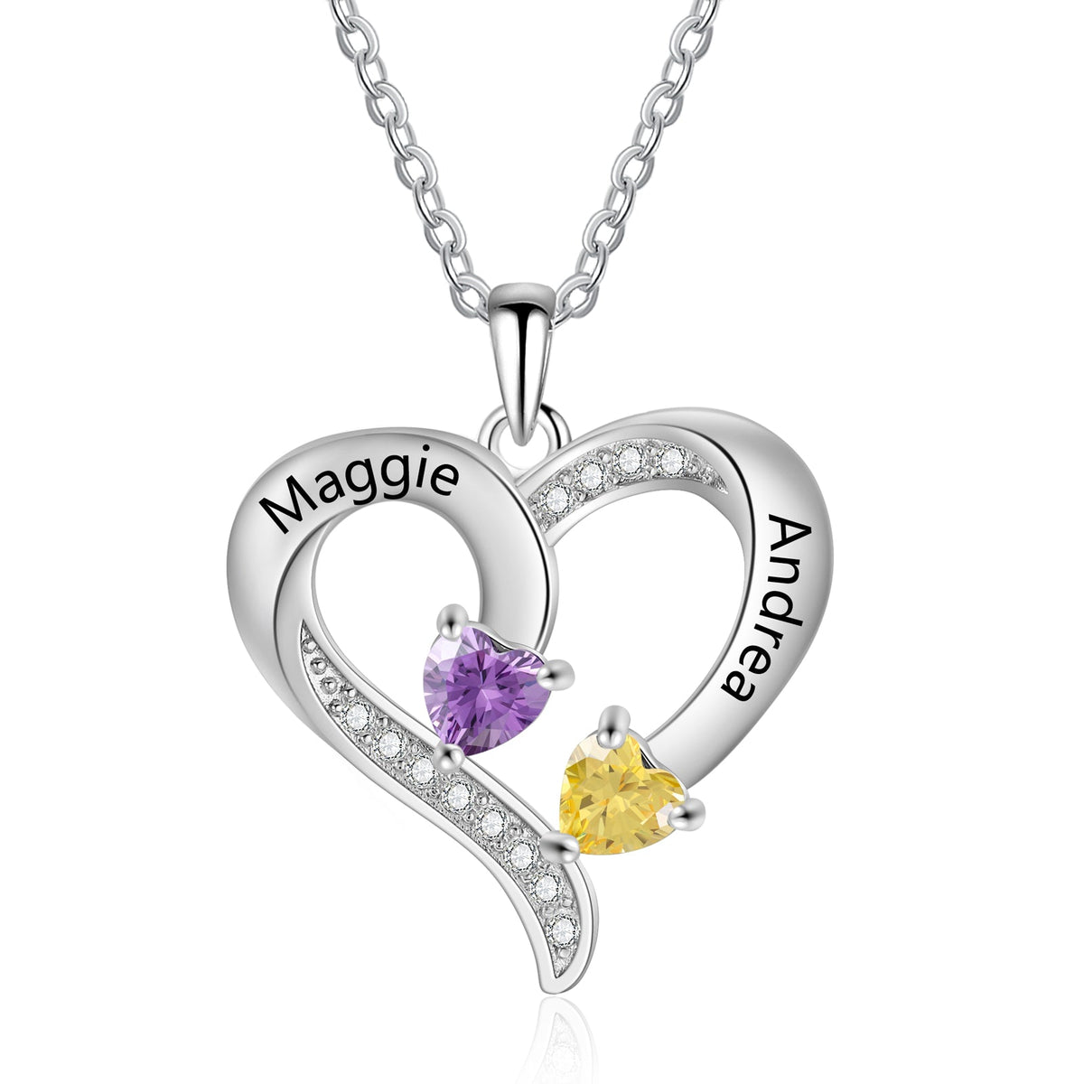 925 Sterling silver Custom Birthstone necklace