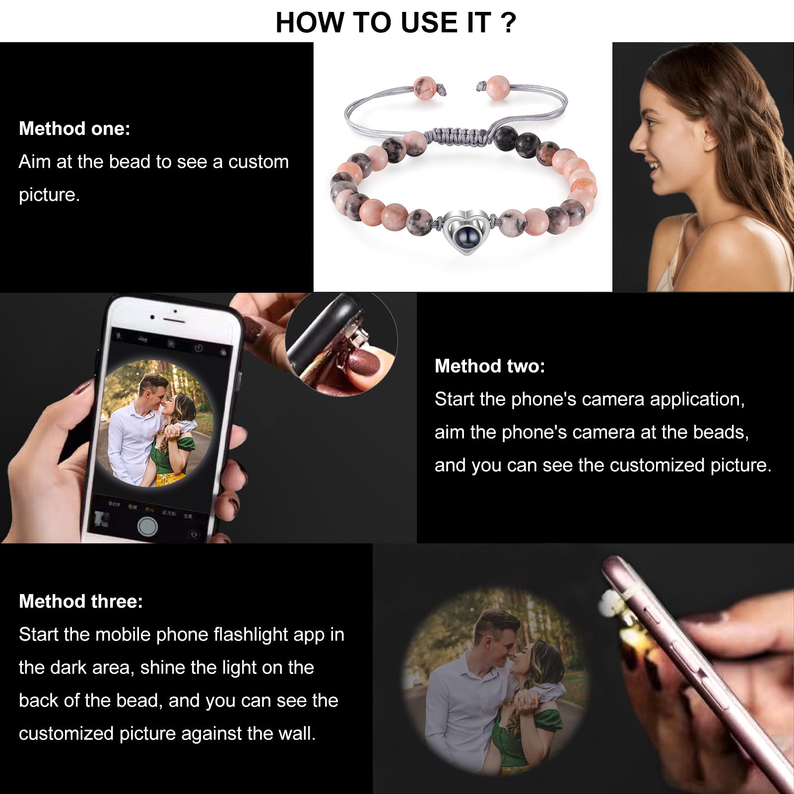 Custom Photo projection bracelet