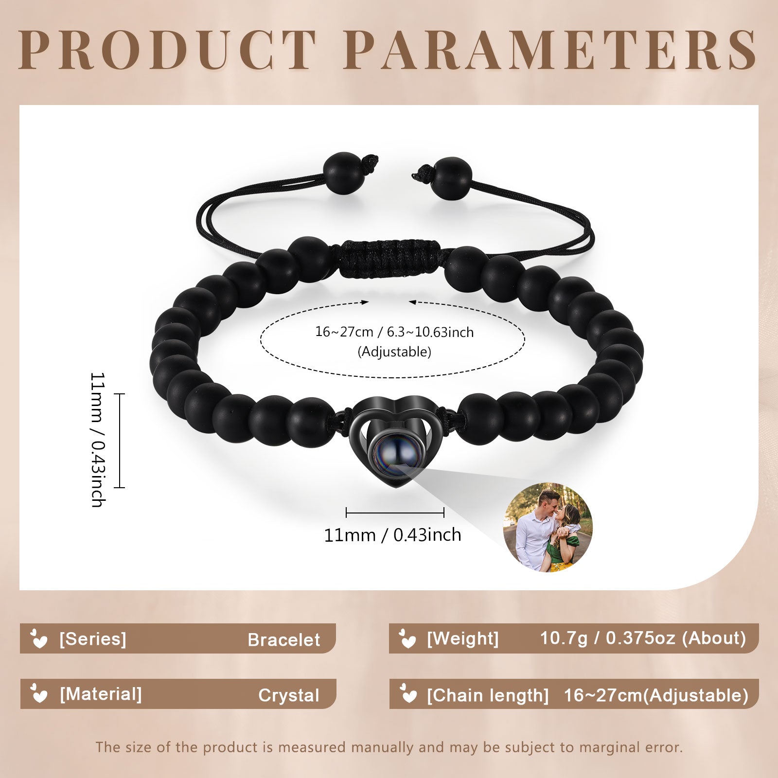 Custom Photo projection bracelet
