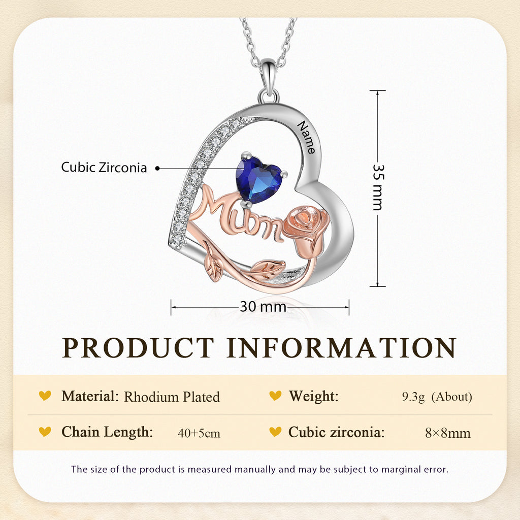 Custom Birthstone necklace