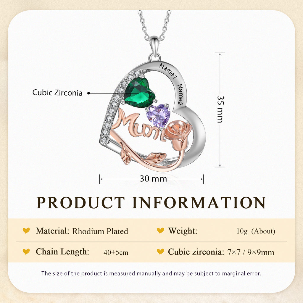 Custom Birthstone necklace