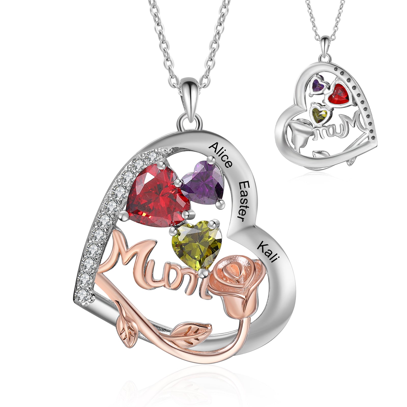 Custom Birthstone necklace