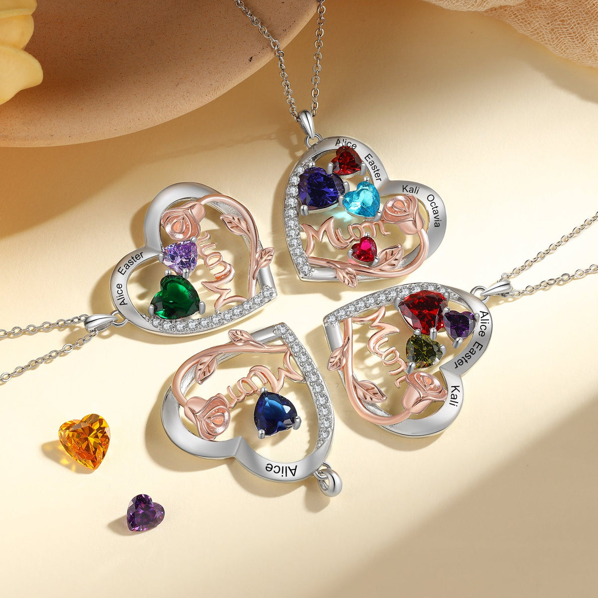 Custom Birthstone necklace