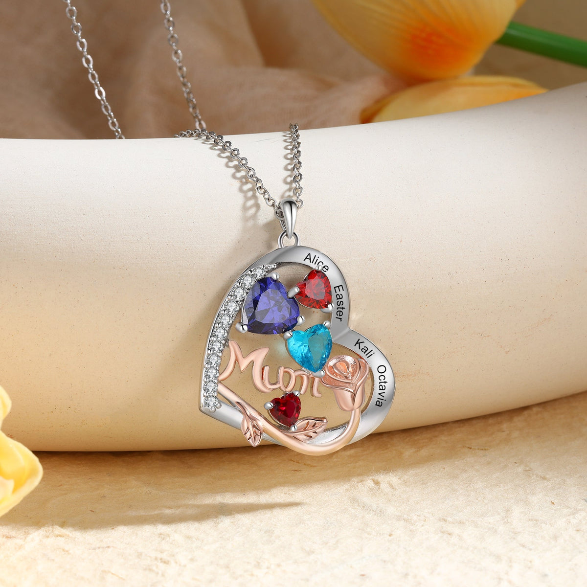 Custom Birthstone necklace