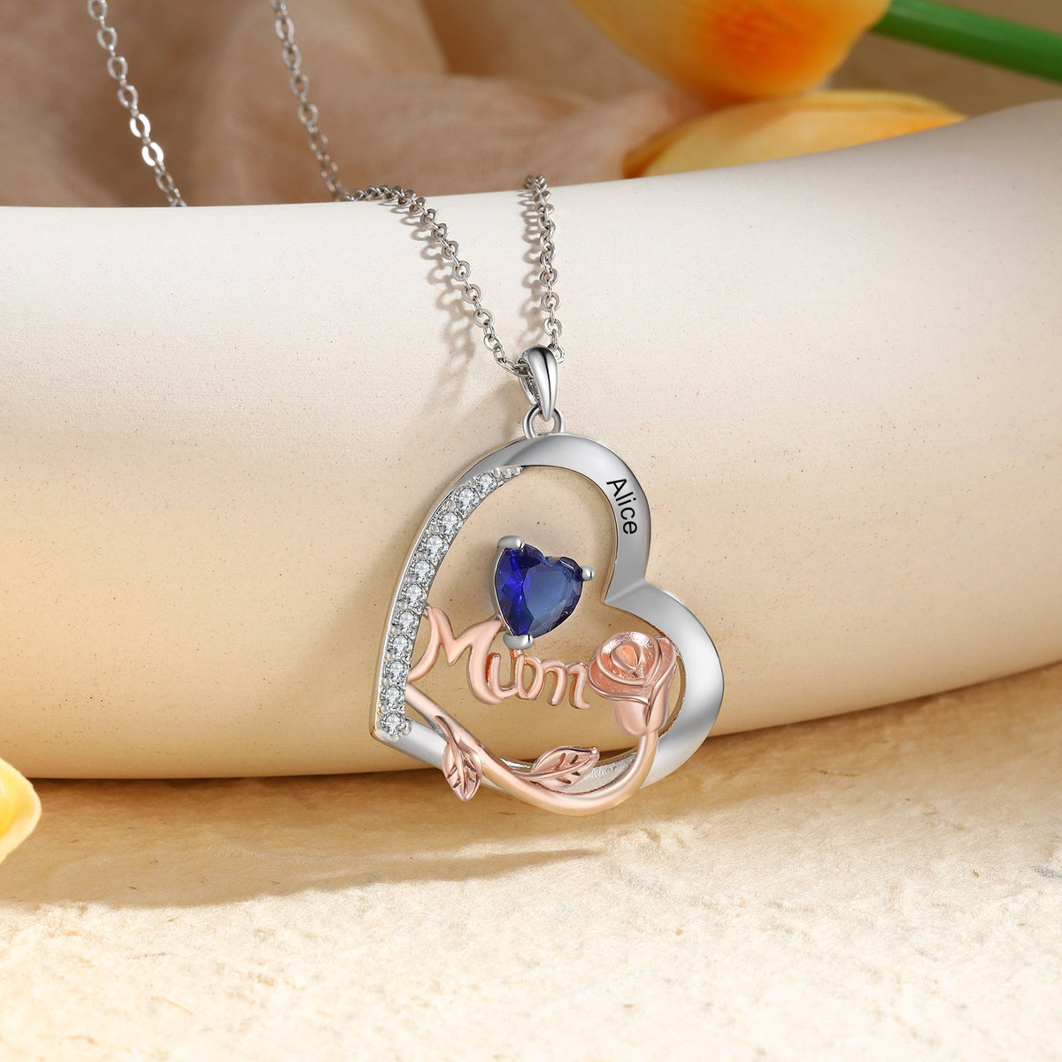 Custom Birthstone necklace