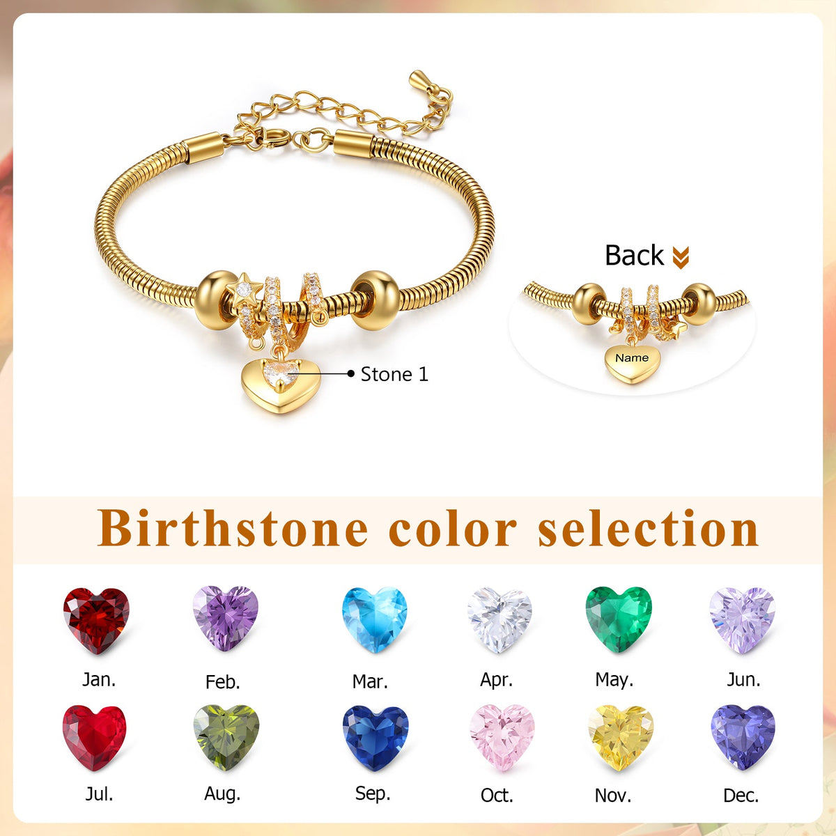 Custom Birthstone Bracelet