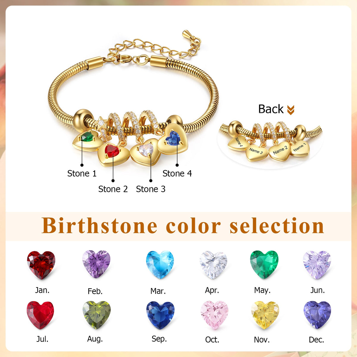 Custom Birthstone Bracelet