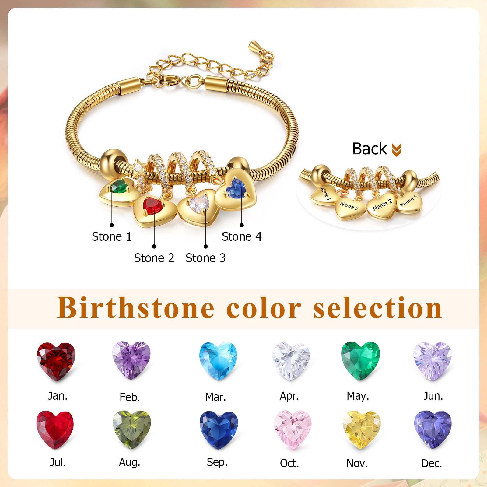 Custom Birthstone Bracelet