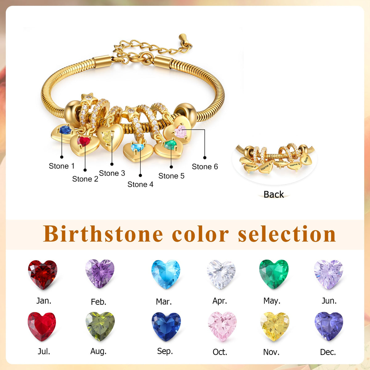Custom Birthstone Bracelet
