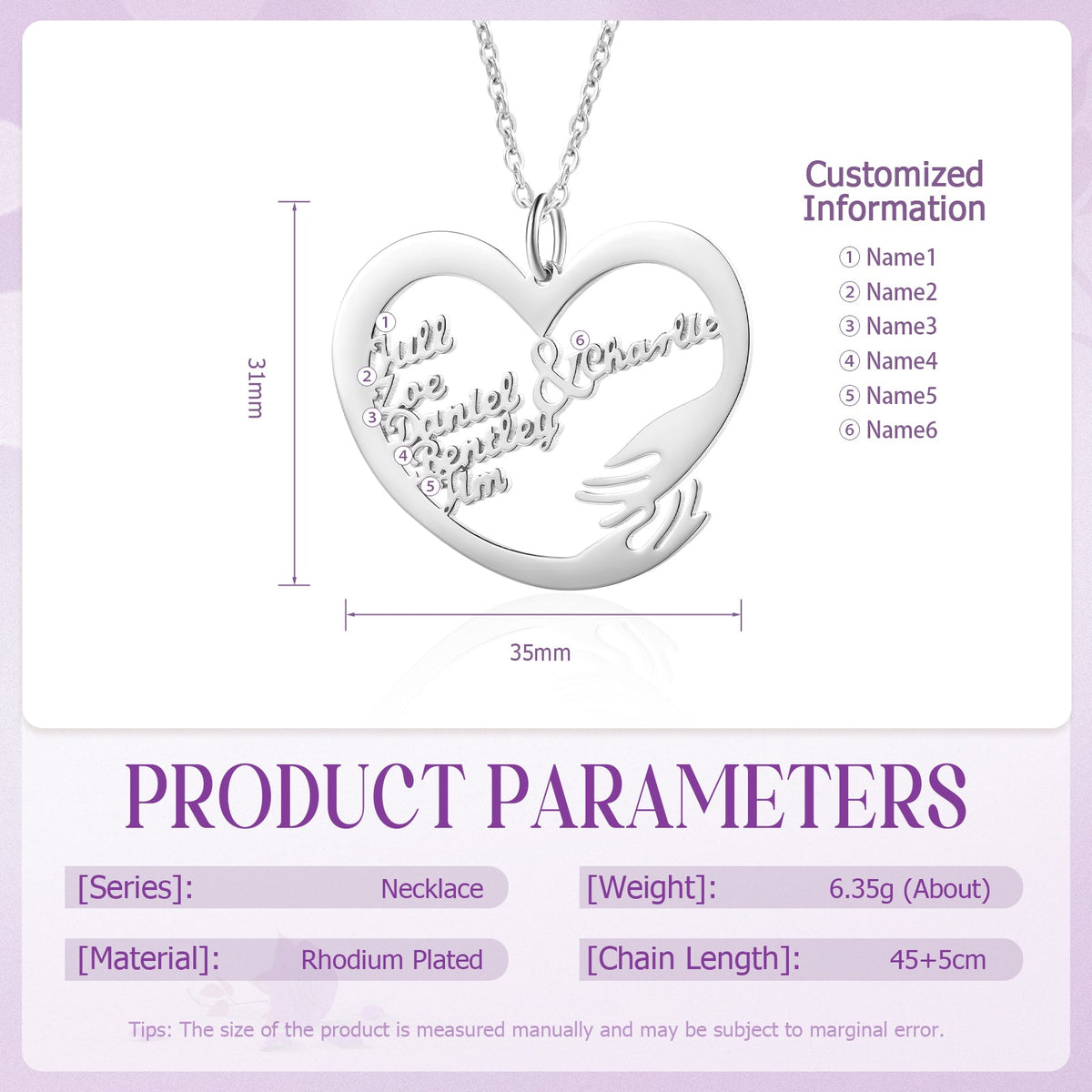 Custom Name Hug Necklace