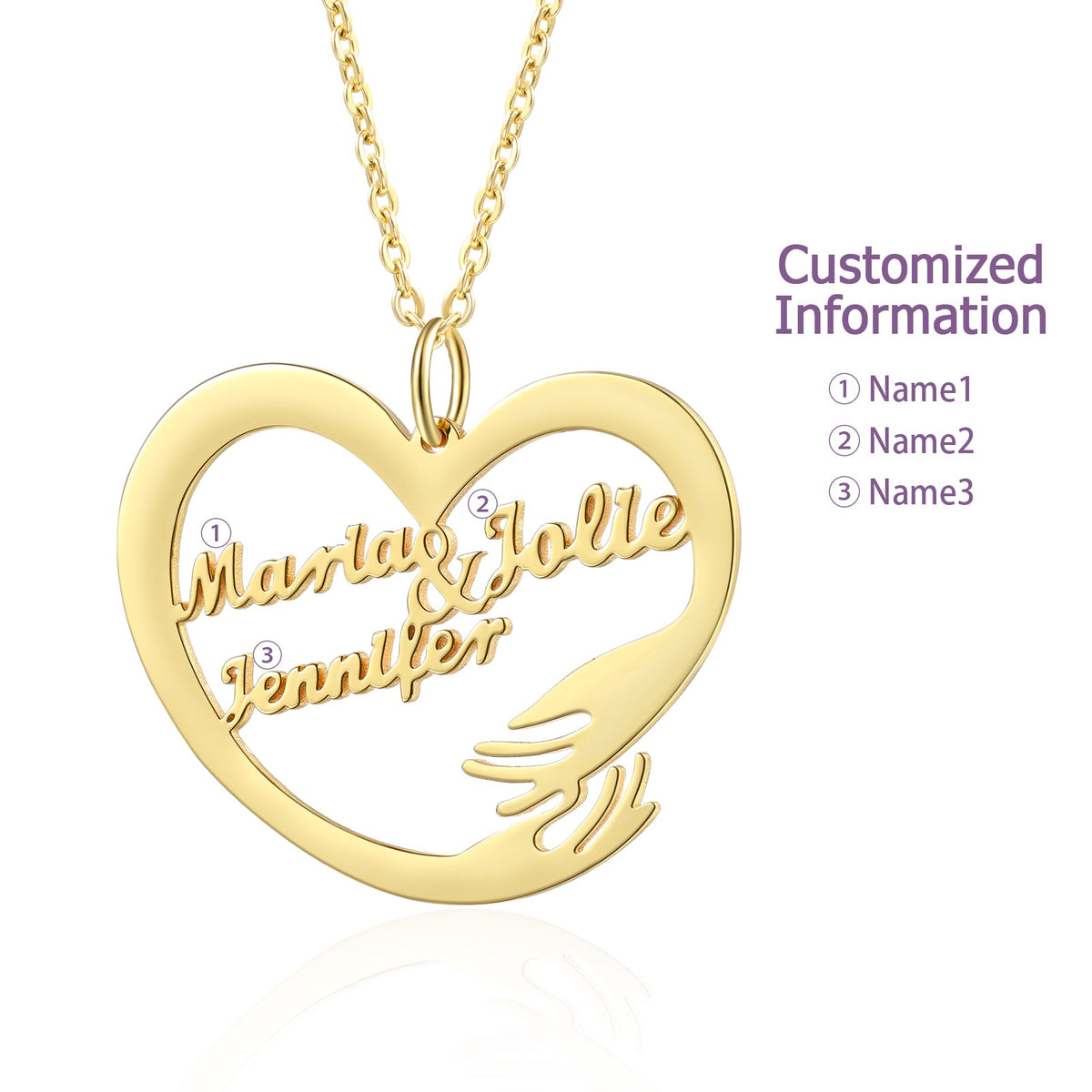 Custom Name Hug Necklace