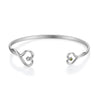 Custom Birthstone Heart Bangle