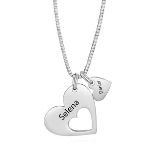 Engraved Name Heart ecklace