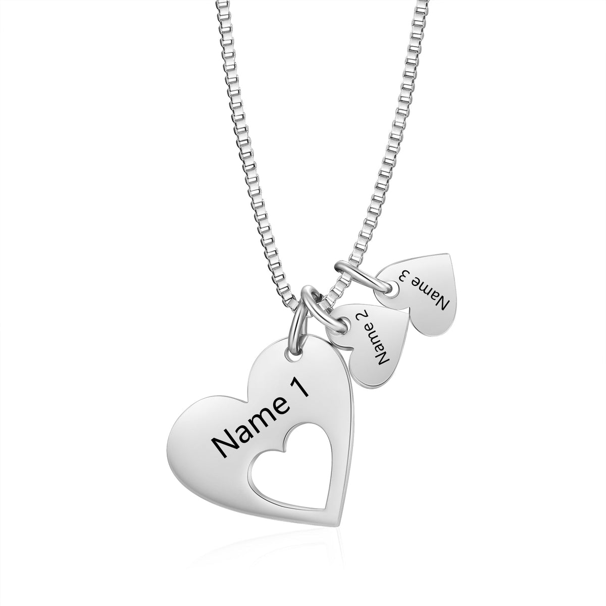 Engraved Name Heart ecklace