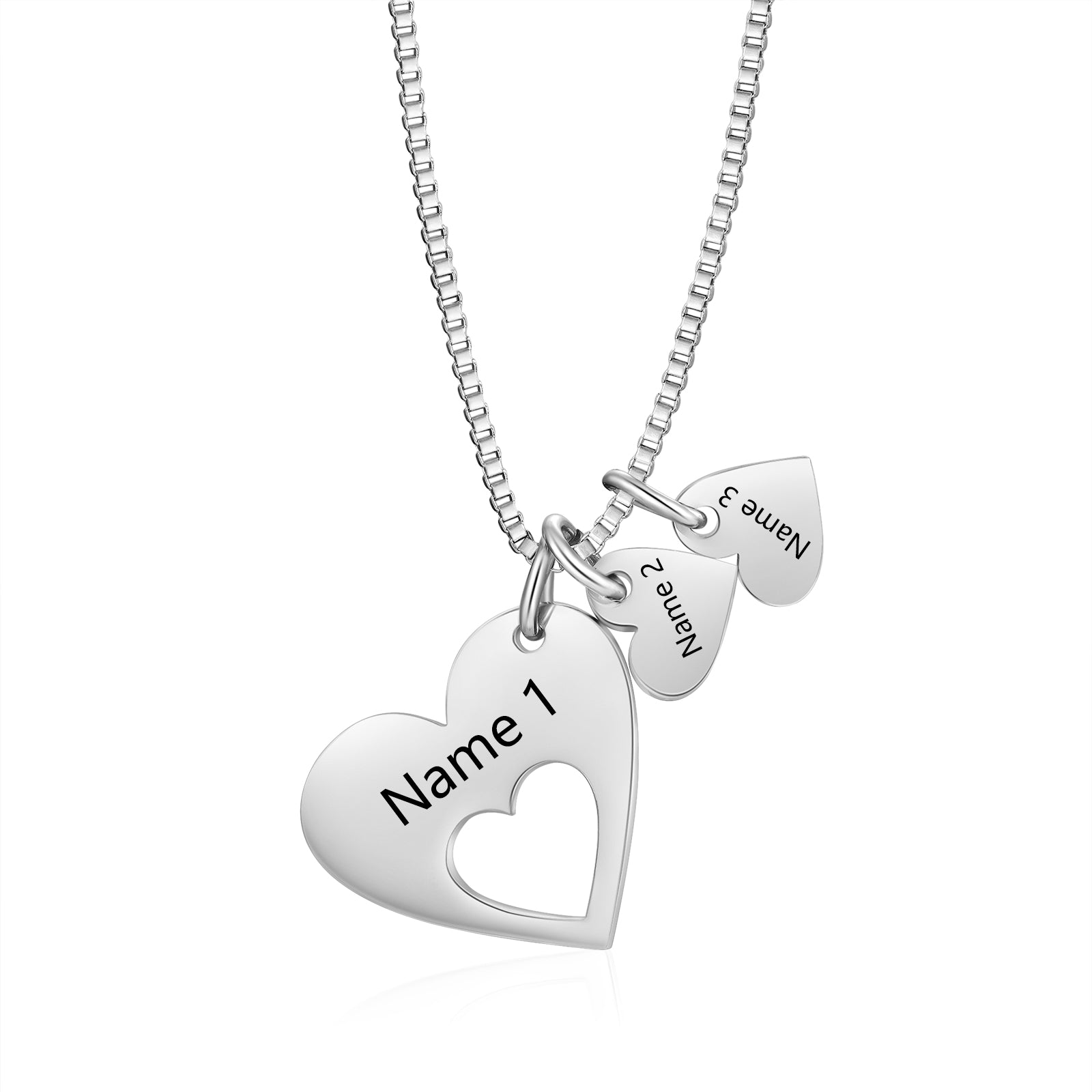 Engraved Name Heart ecklace