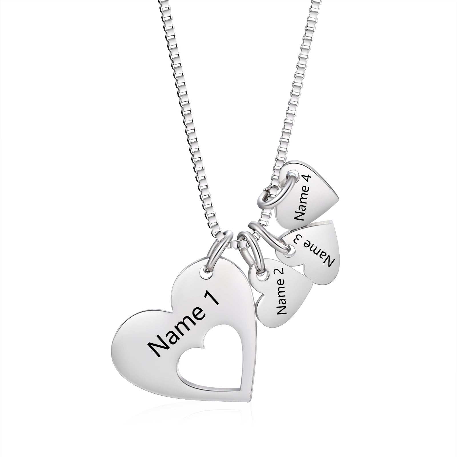 Engraved Name Heart ecklace