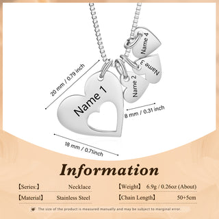 Engraved Name Heart ecklace