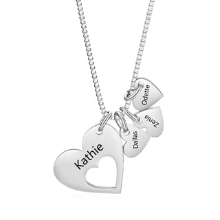 Engraved Name Heart ecklace