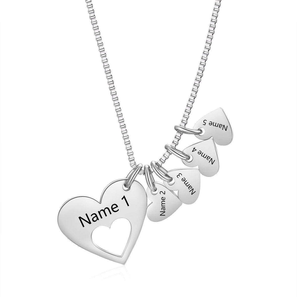 Engraved Name Heart ecklace