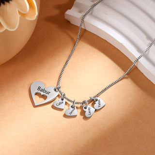 Engraved Name Heart ecklace