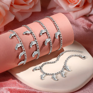 Engraved Name Feet pendant Bracelet