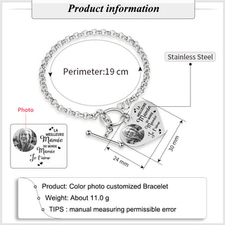 Customized Grandma Photo Bracelet