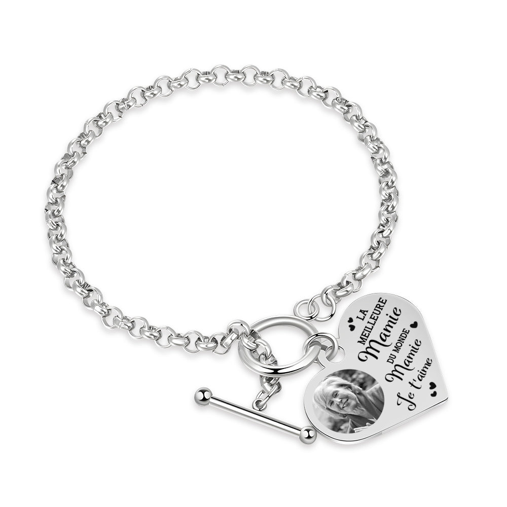 Customized Grandma Photo Bracelet