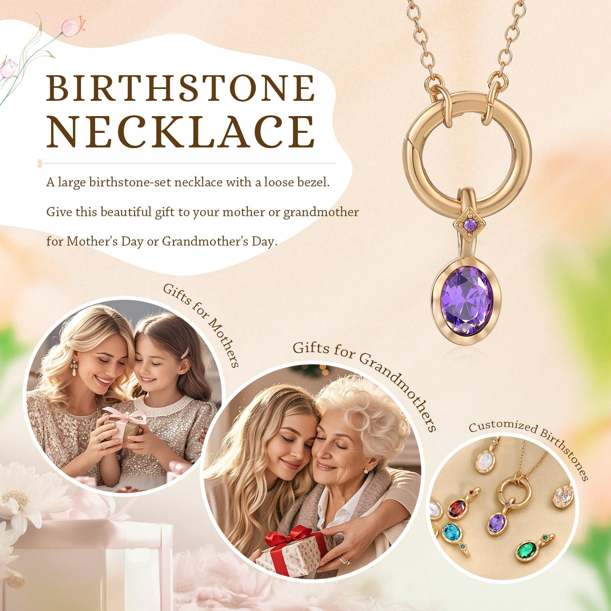 Custom Birthstone Necklace