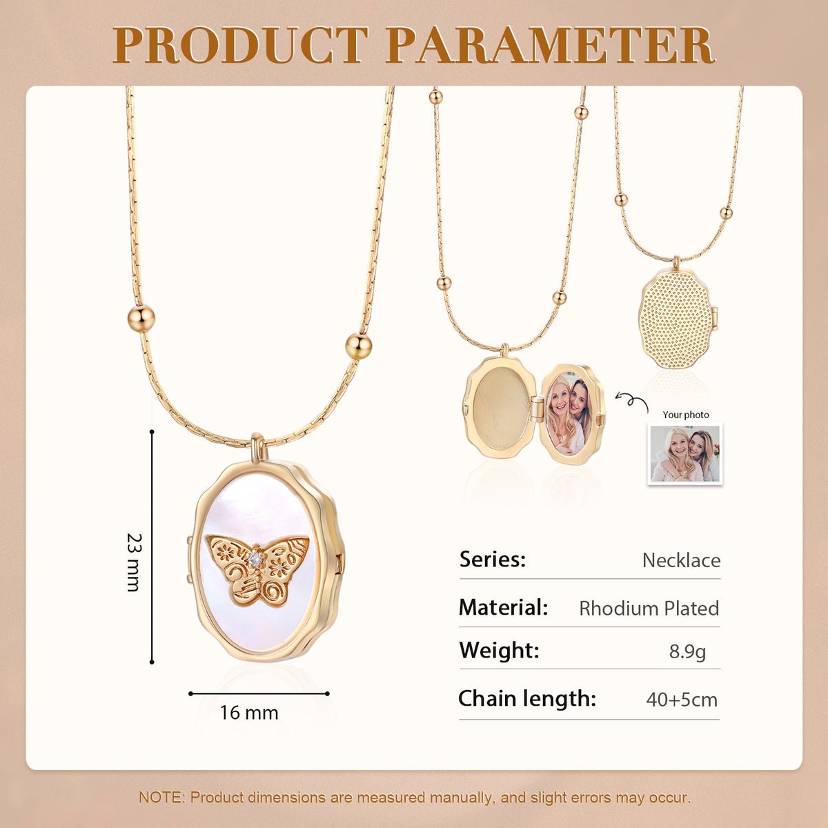 Custom Photo Open and Close Album Necklace