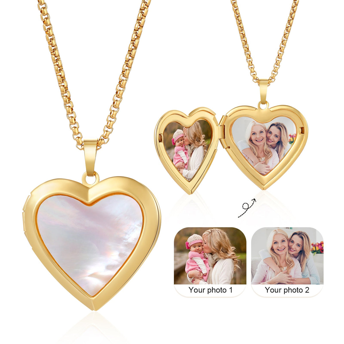 Custom Photo Open and Close Album Necklace