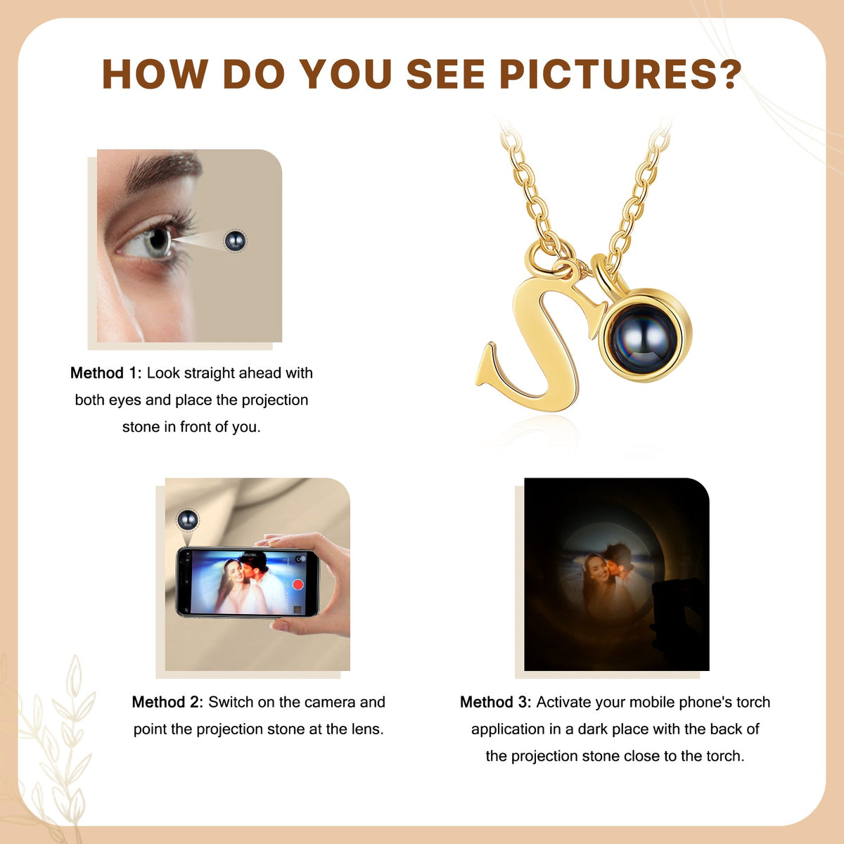 Custom Photo Projection Necklace
