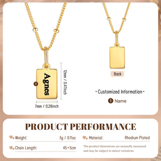 Custom Name Engraved Necklace