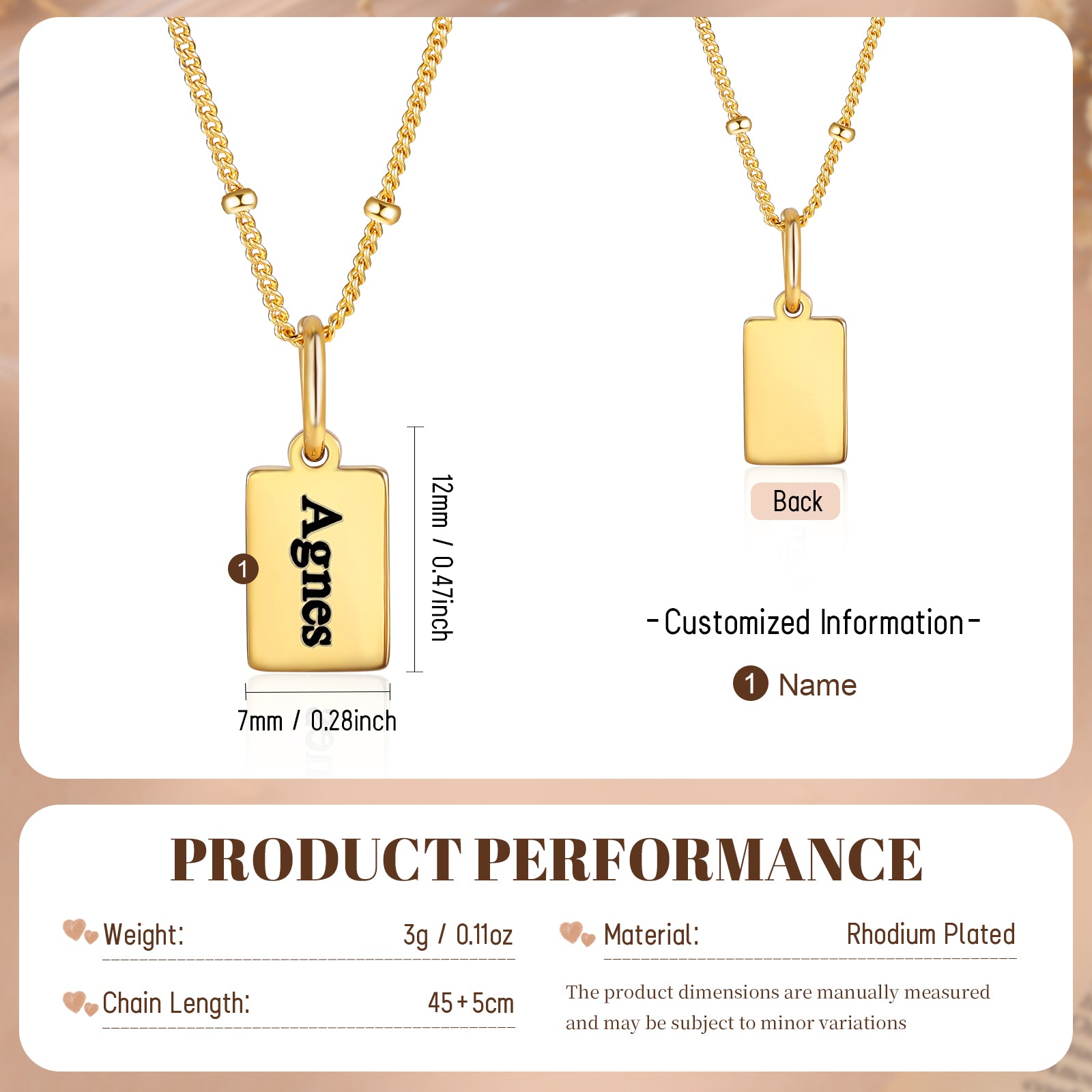 Custom Name Engraved Necklace