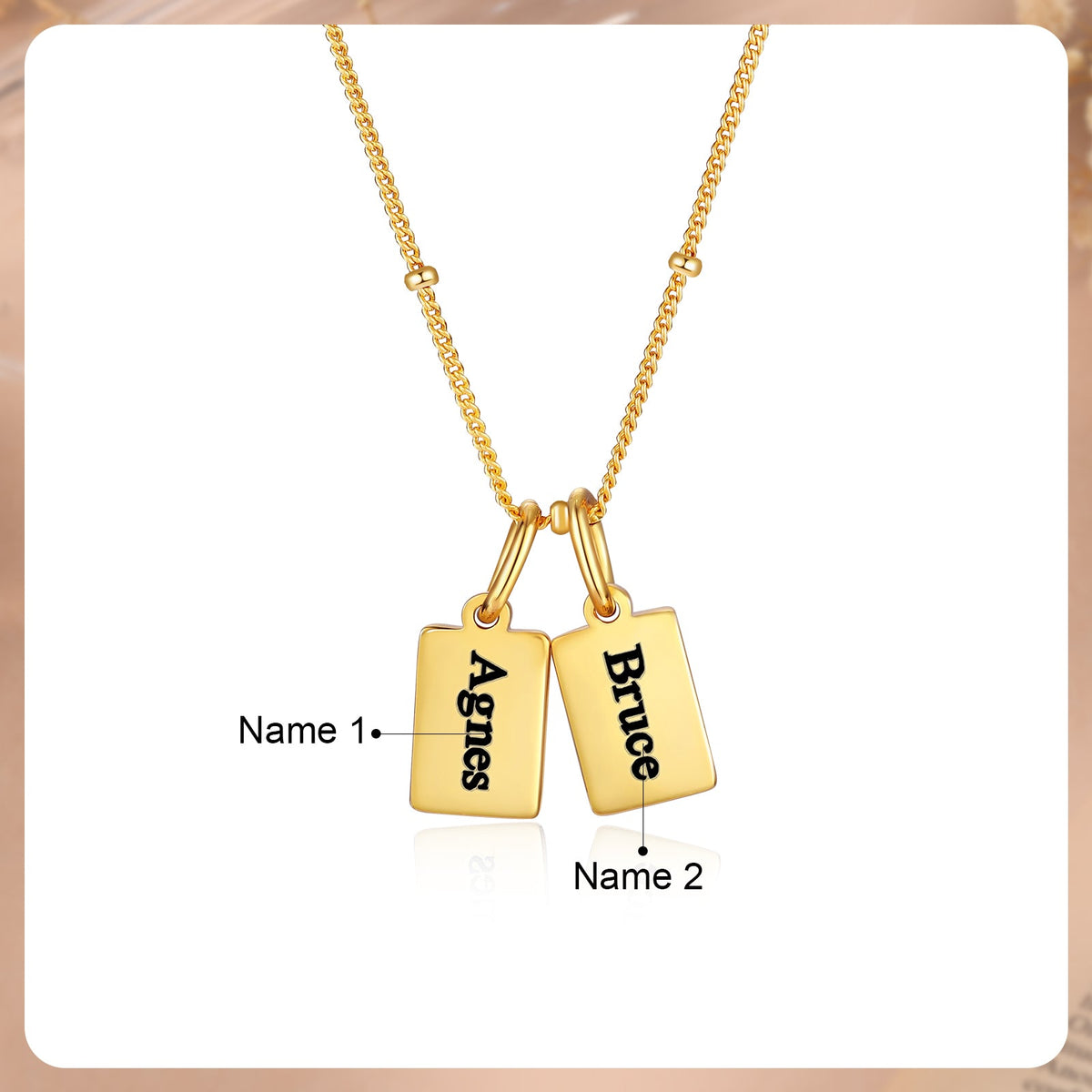 Custom Name Engraved Necklace