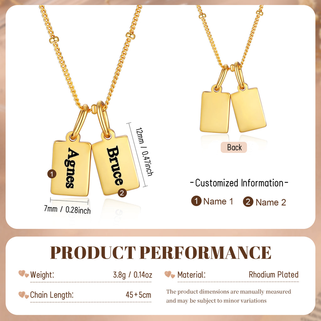 Custom Name Engraved Necklace