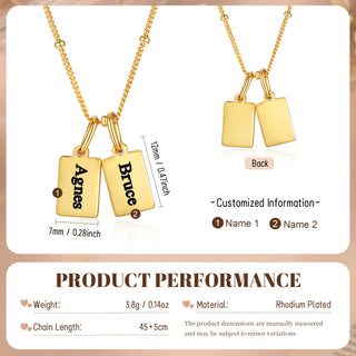 Custom Name Engraved Necklace