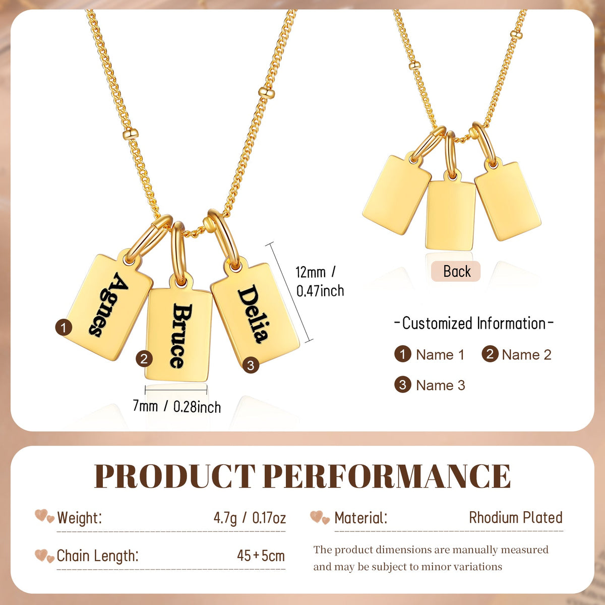 Custom Name Engraved Necklace